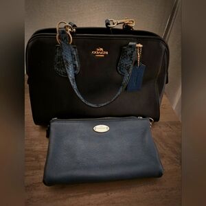 Set of Navy Coach Handbags